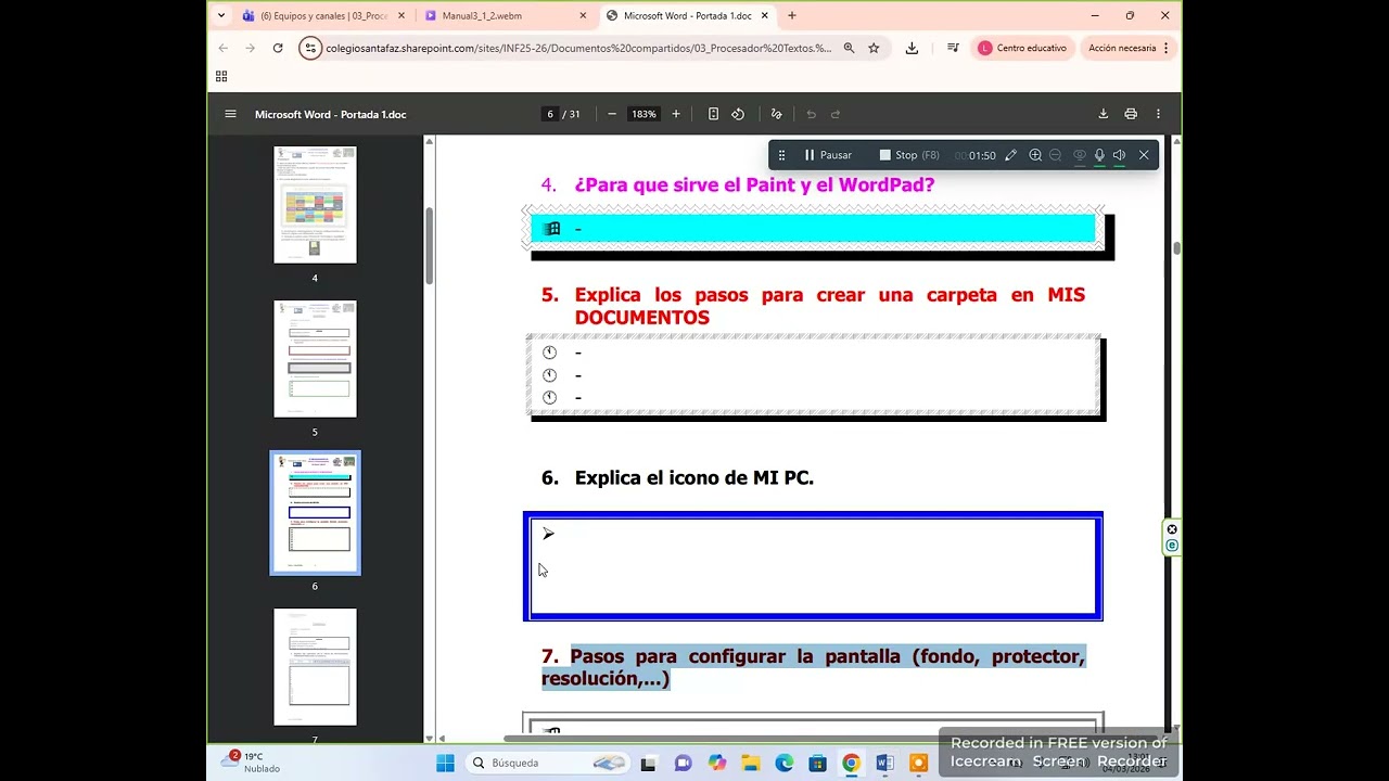 Ejercicios Word. Practicas 1.5, 1.6  y 1.7 .