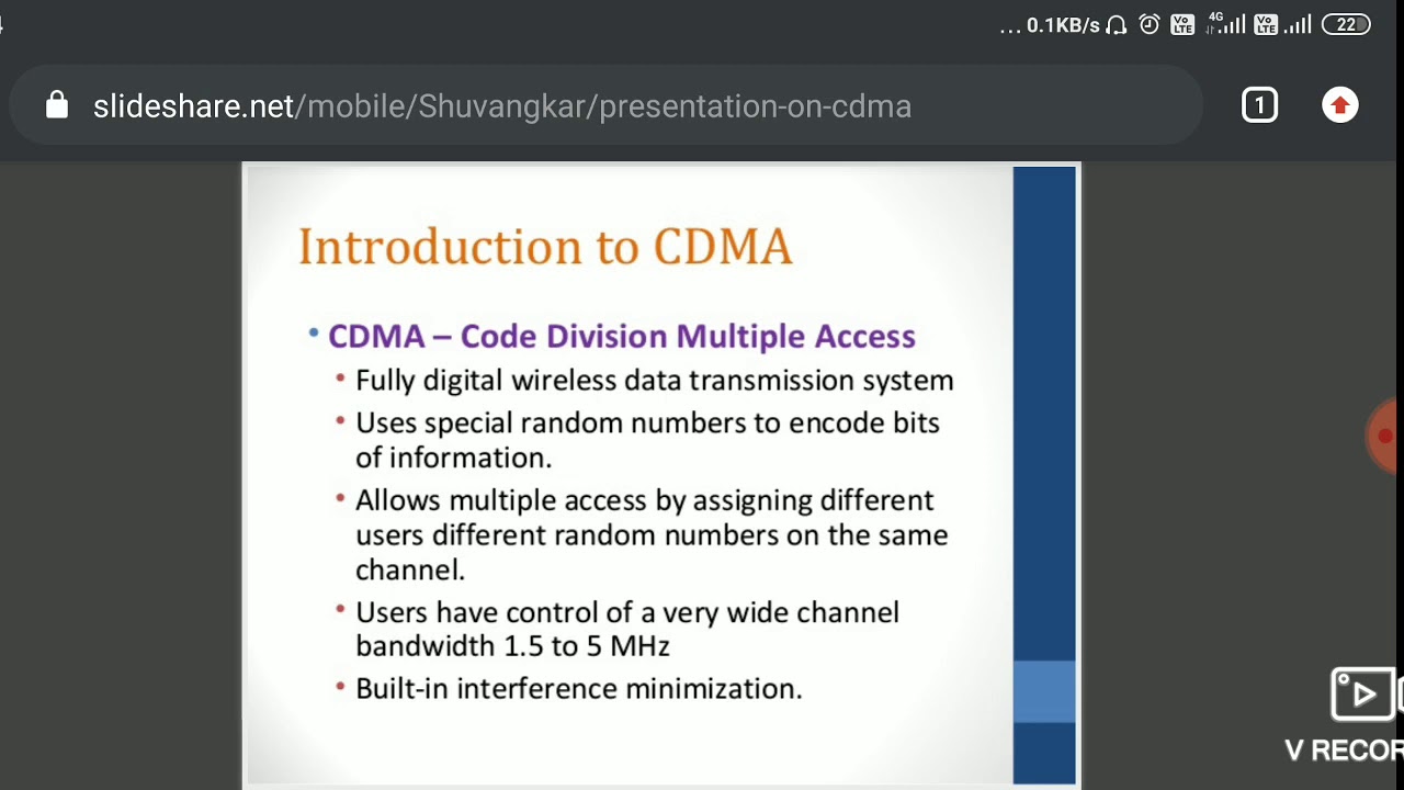 Code division multiple access (CDMA)