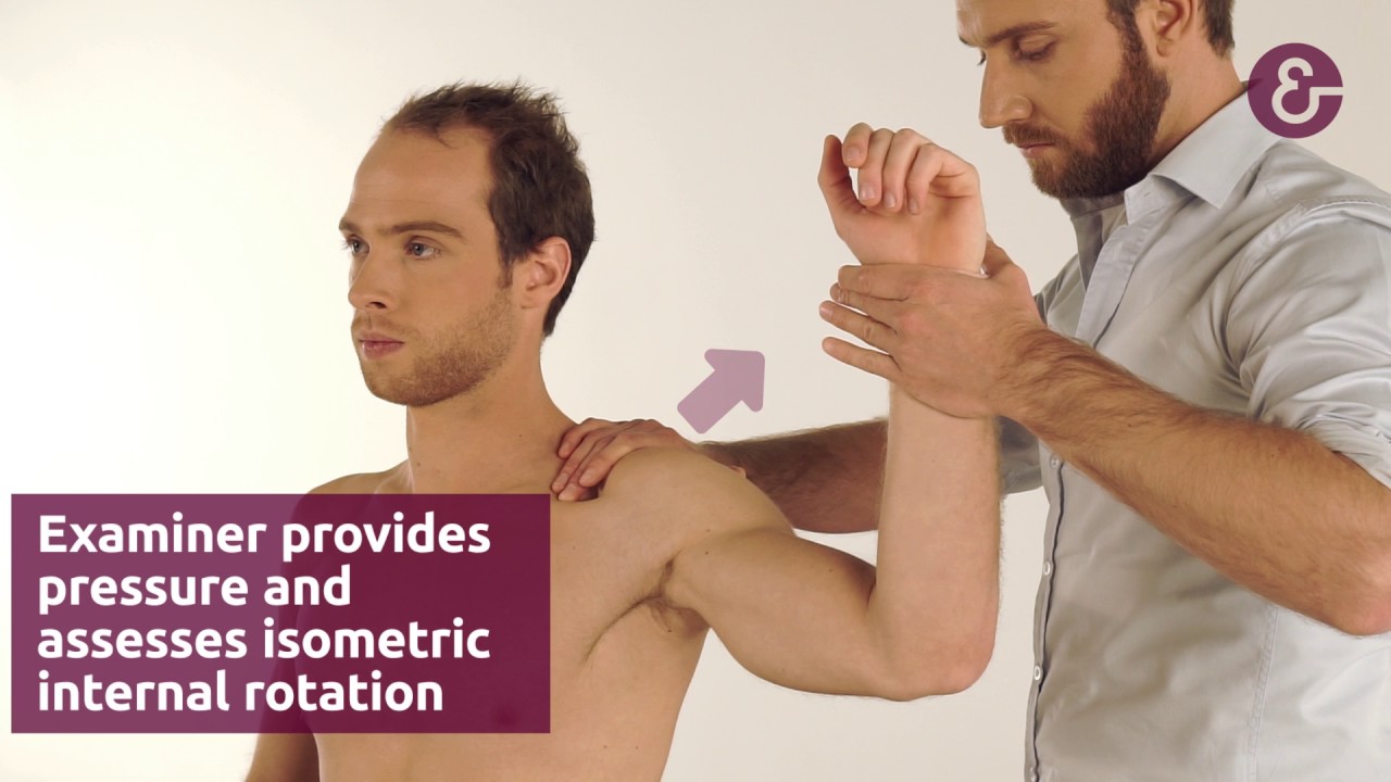 Internal rotation resisted strength test (Internal impingement)