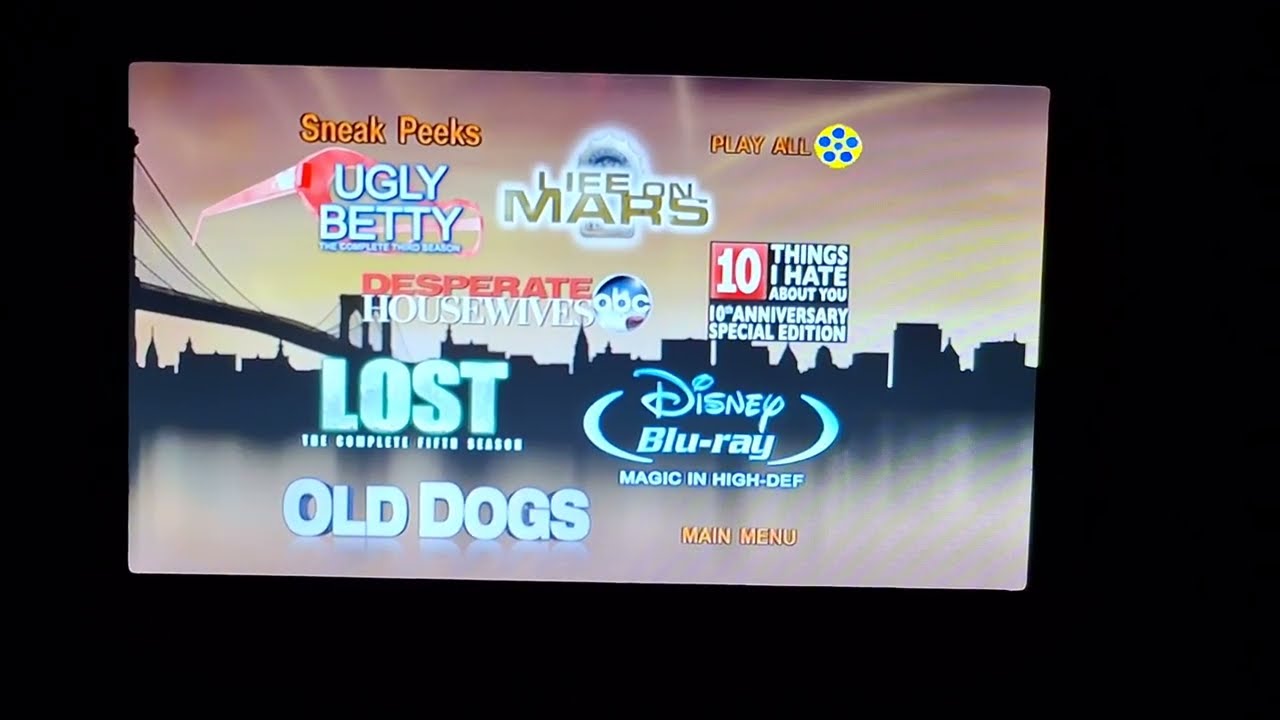 Sneak Peeks Menu from Castle: The Complete First Season DVD (for @firstzachattackdvdblu-rayo3142)