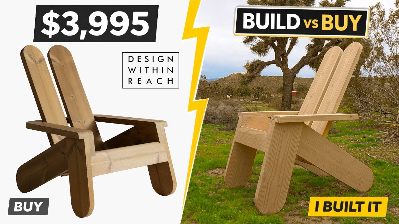 Build vs Buy: DIY Modern Outdoor Adirondack Chair