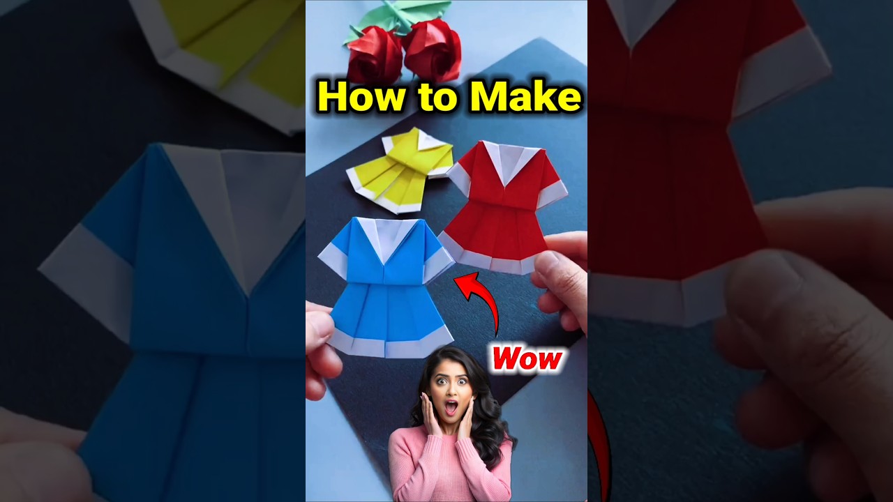 how to make dress from paper | paper se dress kaise banaye | easy paper dress making process #diy