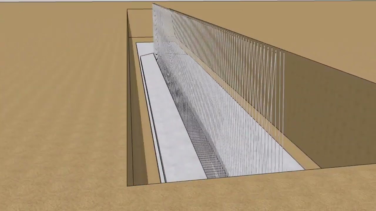Retaining wall Construction 3D Animation