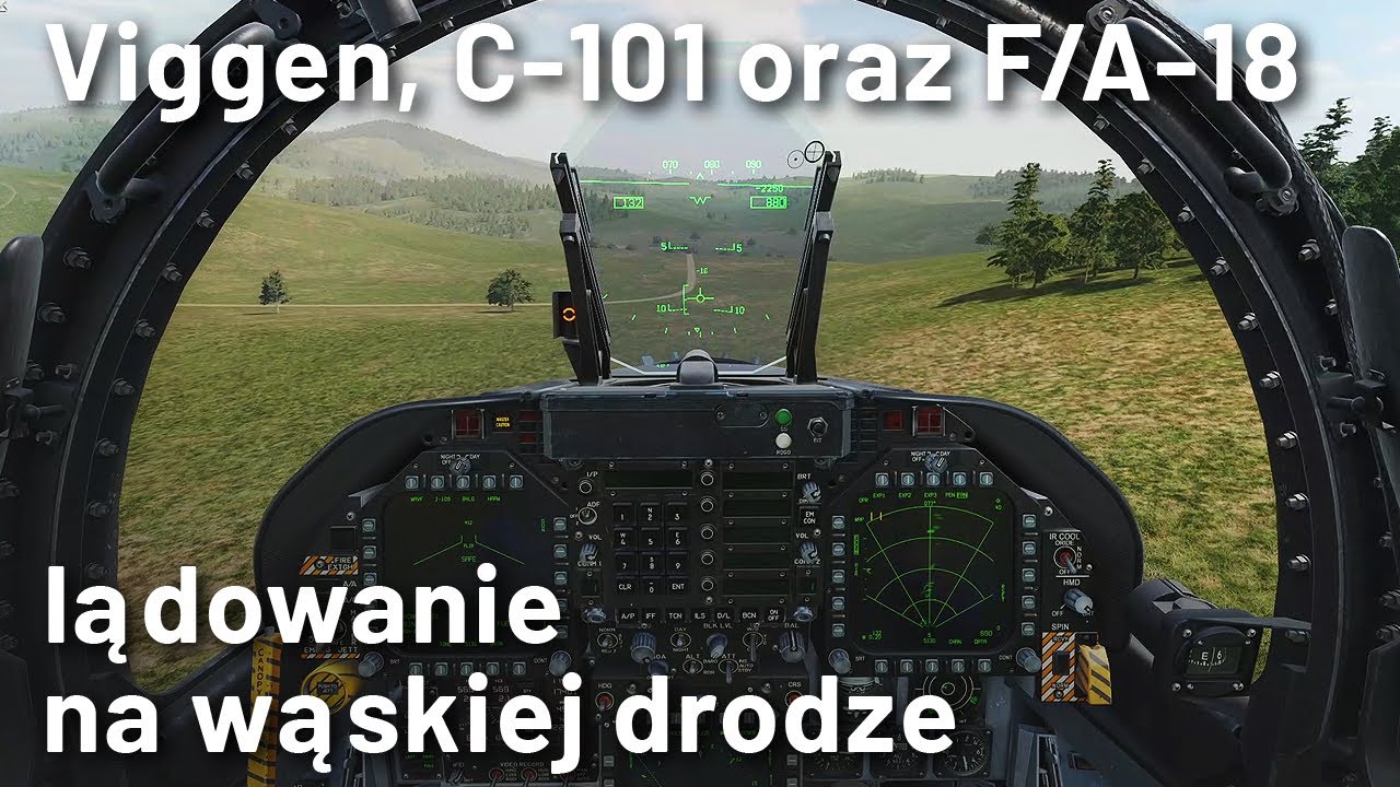 DCS: Viggen, C-101 oraz F/A-18 lądowanie na wąskiej drodze