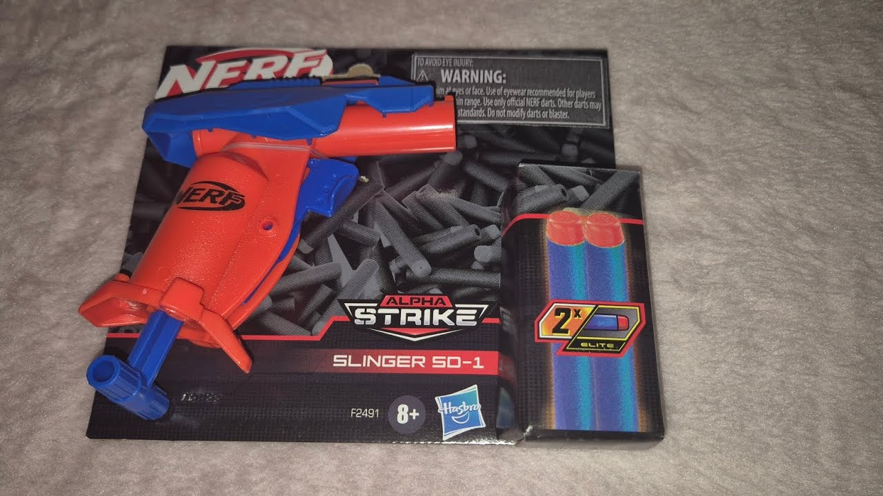 NERF Alpha strike slinger SD-1 single fire dart blaster / NERF #alphastrike slinger