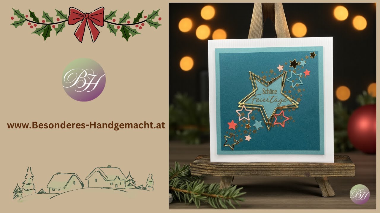 Pastell trifft Gold – Weihnachtsmagie / Swirled Design / DIY / Embossing in Gold / Stampin’ Up!