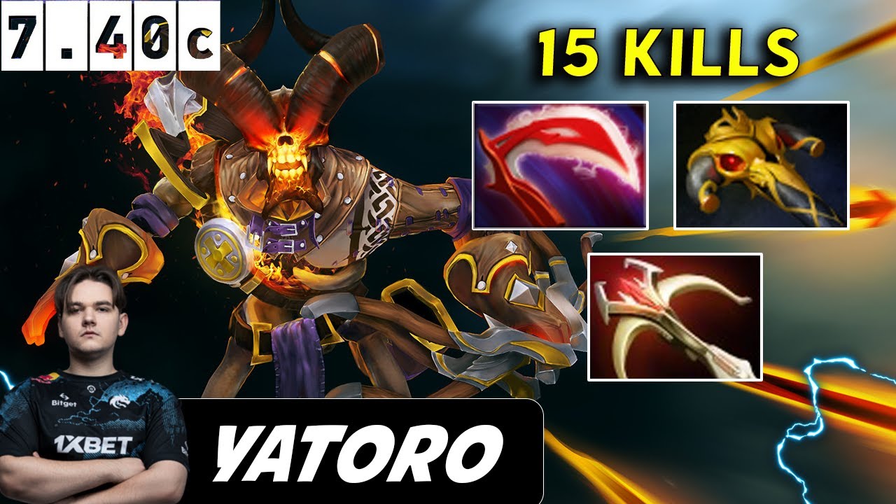 Yatoro Clinkz Safelane 15 Kills - Dota 2 Patch 7.40c Pro player Full Gameplay
