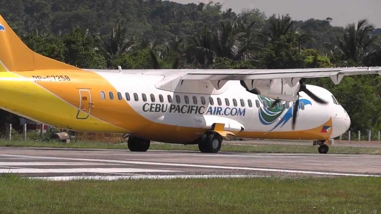 Cebu Pacific ATR 72-500 RP-C7258 take off @ Caticlan/Boracay airport. FULL HD 1080P