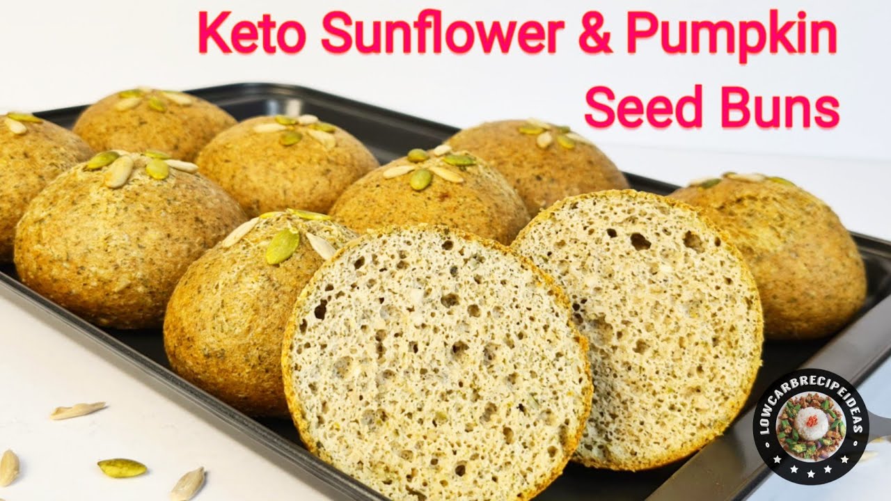 HOW TO MAKE KETO SUNFLOWER & PUMPKIN SEED BUNS - NUT FREE WITH GREAT TEXTURE & FLAVOR !