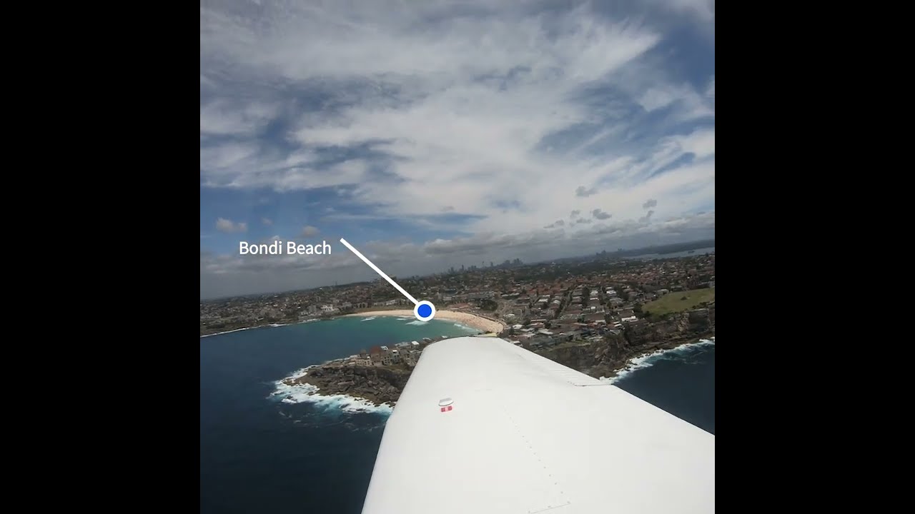 Piper Arrow VFR flight down Sydney Australia's beautiful coast line