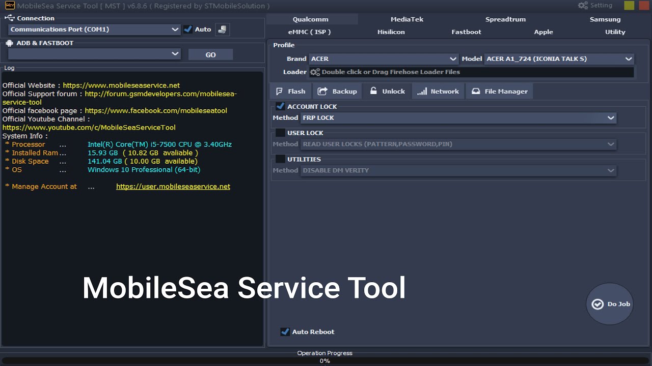 Mobile Sea Service Tool (MST) Information Mediatek Qualcomm Snapdragon✅