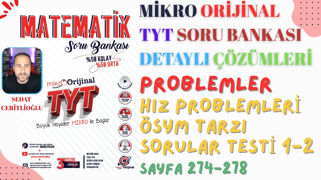 2026 MİKRO ORİJİNAL TYT SORU BANKASI ÇÖZÜMLERİ SYF274-278 #orijinalmatematik #mikroorijinal #yks2026
