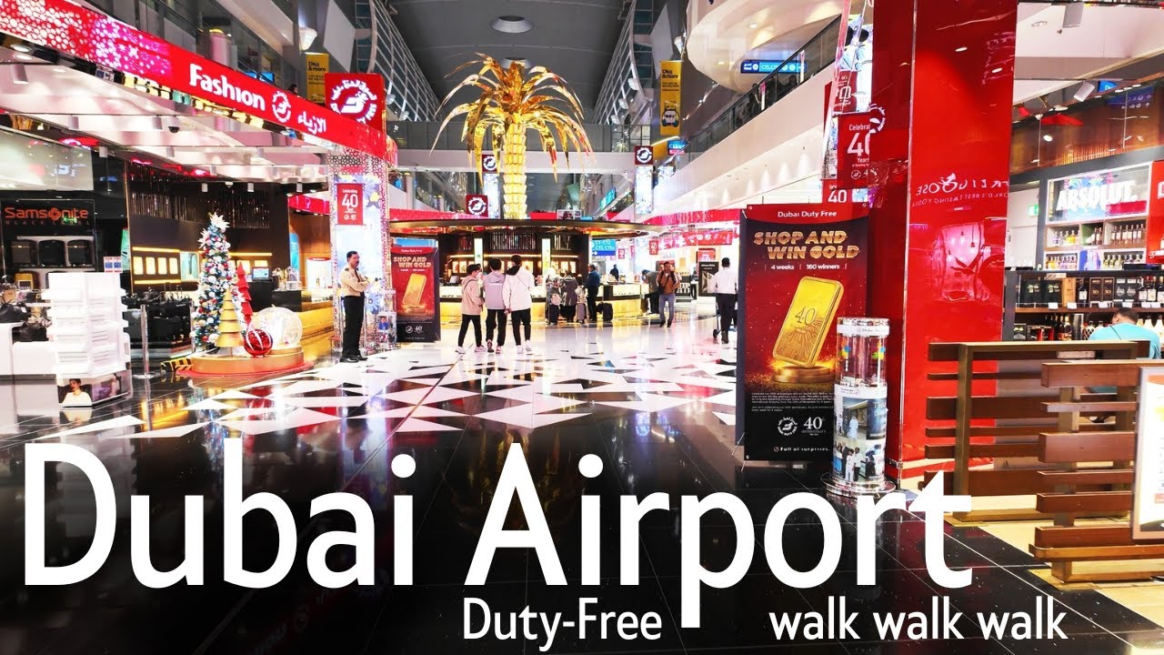 Discover Dubai Airport - walk Terminal 3 Duty Free shops