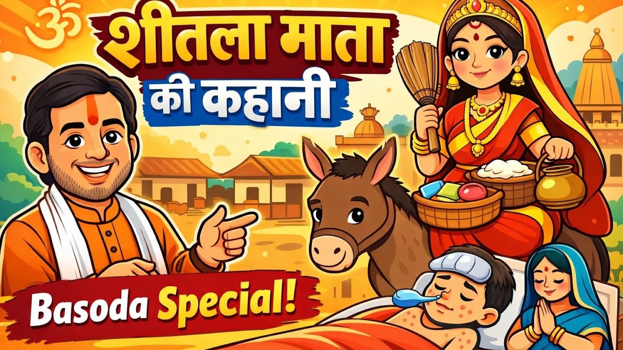 शीतला माता की कहानी - sheetla mata ki kahani - शीतला माता की कथा - sheetla mata ki katha - Basoda 