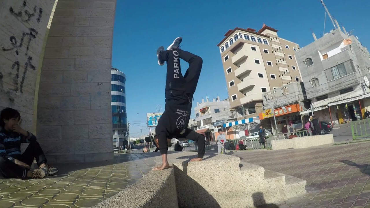 تمرين يومي فريق سبايدر غزة باركور
