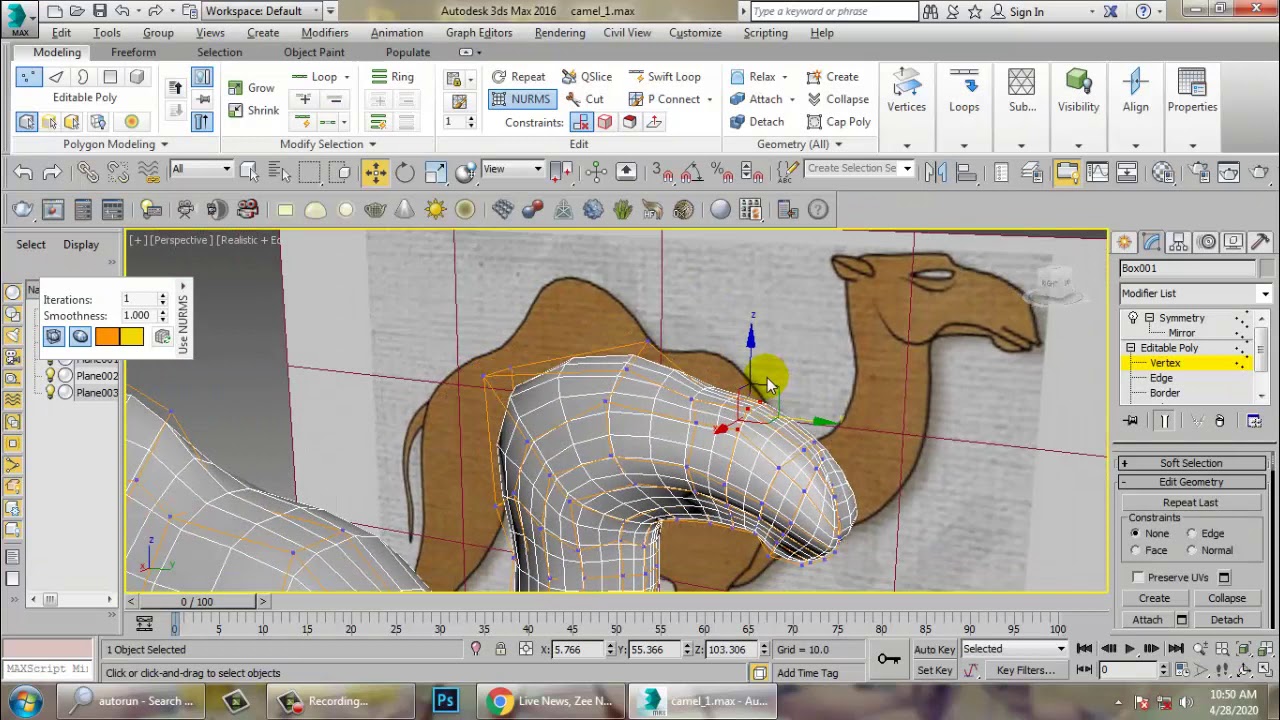 Tutorial on Modeling a 3d Animal (Camel) in 3dsmax ( Part 3 )