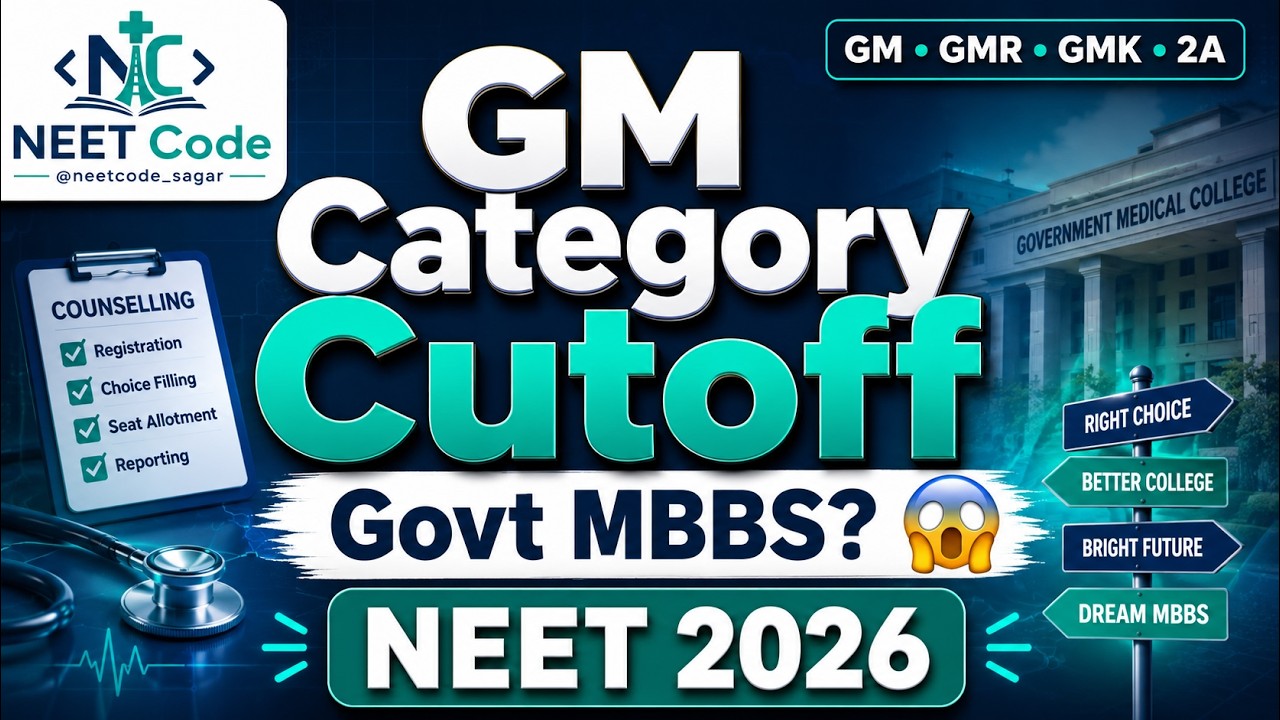 Karnataka NEET 2026 GM Cutoff | Govt Medical Colleges + 2A Category Explained