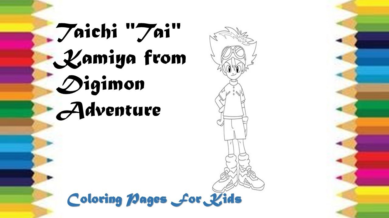 How to Color Taichi Kamiya from Digimon Adventure |Coloring Book for Kids  #TaichiKamiya #digimon
