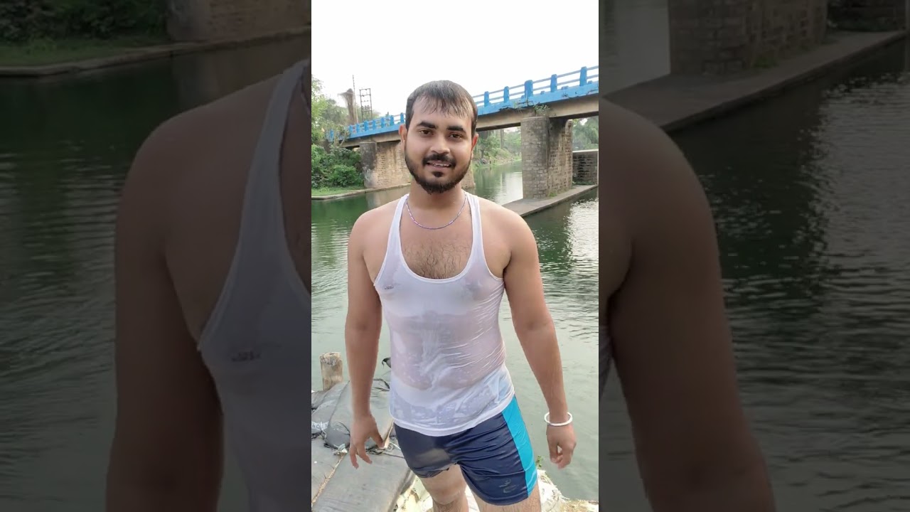 Durgapur  river জিম থেকে ফেরার পথে একটু মজা হলো। #swimming #swimmingpool #fullbodyworkout #masti