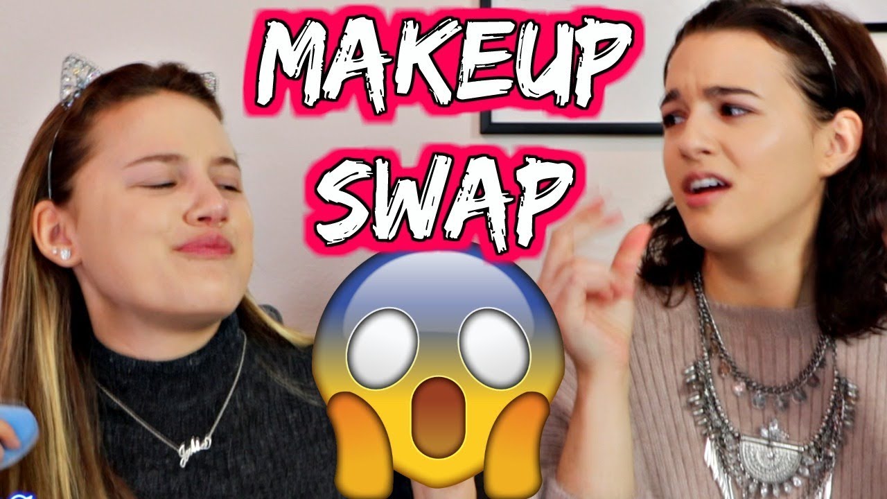 SISTERS SWAP MAKEUP ROUTINES... lol | Jordan Byers