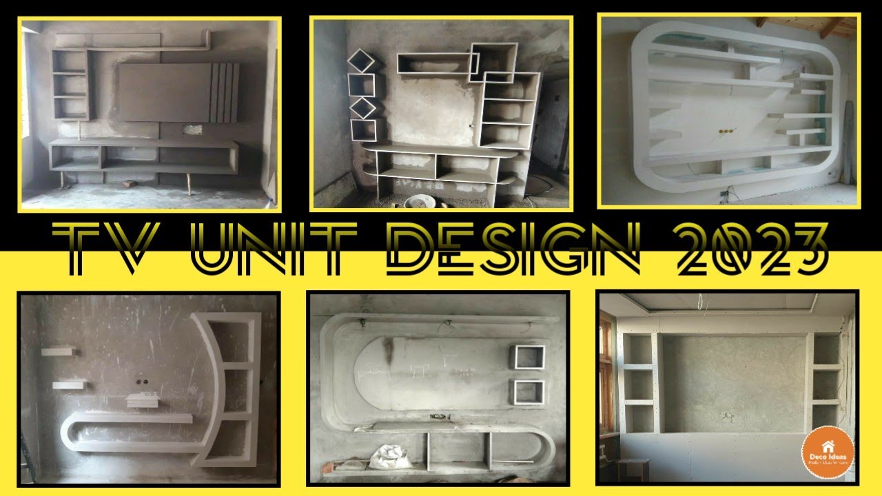 Tv unit design 2023 || Top 20 designs ||Cement tv unit design ideas @decoideas8913 #tvunit #design #