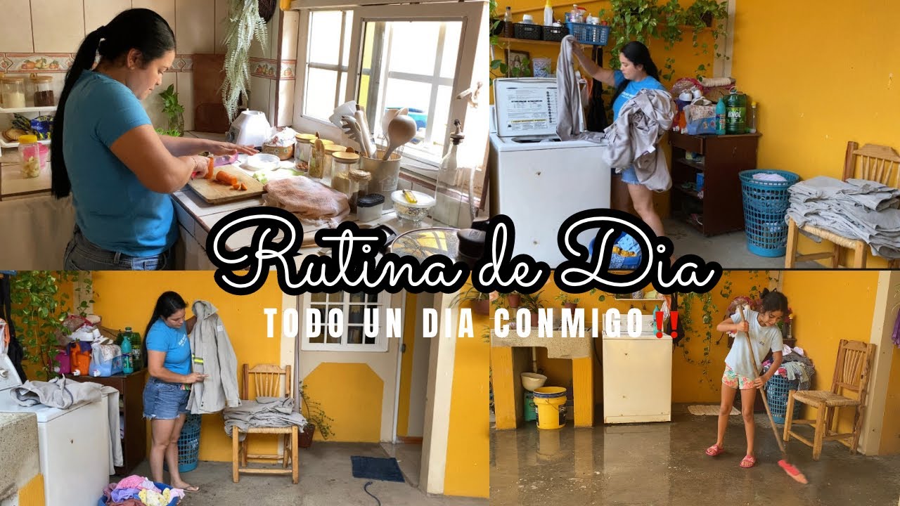 Rutina del día ☀️Receta Albóndigas🧆| lavando cobijas y ropa 🧥 |Todos ayudamos 🫶limpieza diaria✅