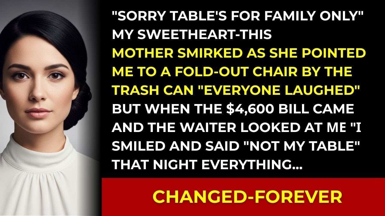 My MOM Smirked _SORRY This Table’s For Family Only_ Everyone Laughed I SMILED And Leave But