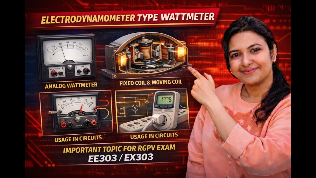 Electrodynamometer Type Wattmeter | EMMI | EX303| EE303 | #education #rgpvbhopal #electrical