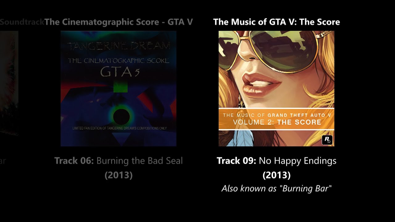 GTA V -  12 Original Scores compared to their original mixes (Tangerine Dream)