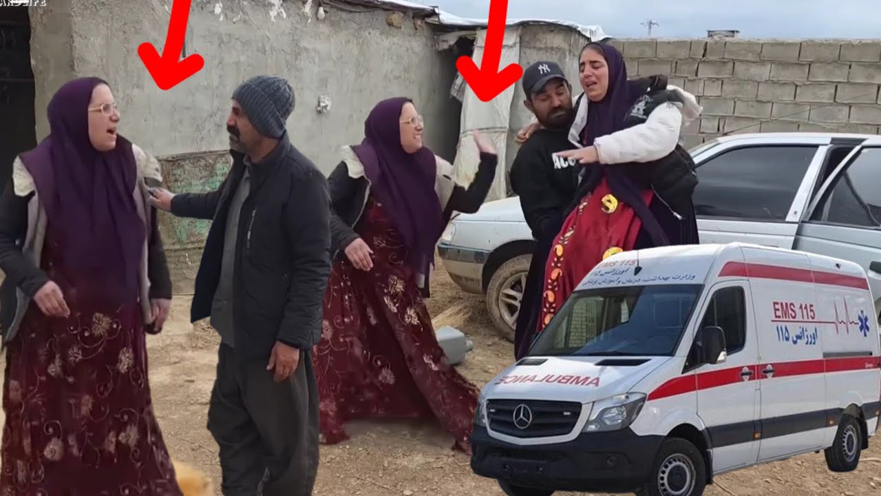 The Pain That Shocked Everyone; The First Wife in the Emergency Room.#hardlife #nomadicfamily #iran 