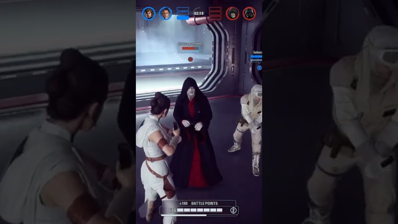 Rey insults palpatine in Battlefront 2
