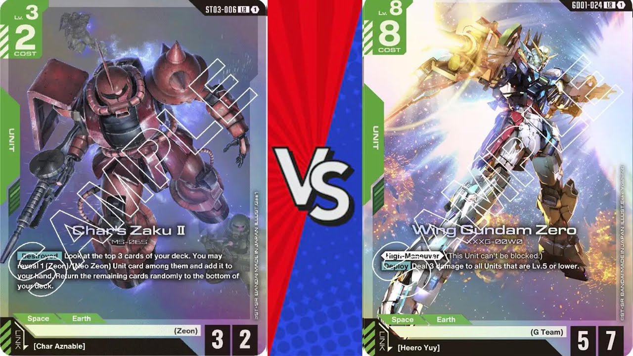 Gundam TCG | BG Rush VS GW Winged Gundam GD01 Tournament Gameplay 