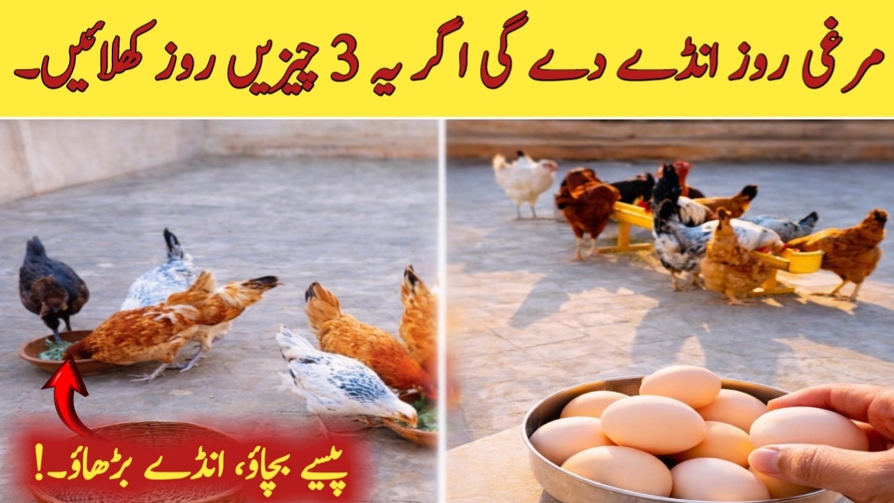 Andy barhany wala sasta feed formula ghar par tayar / Egg production tips