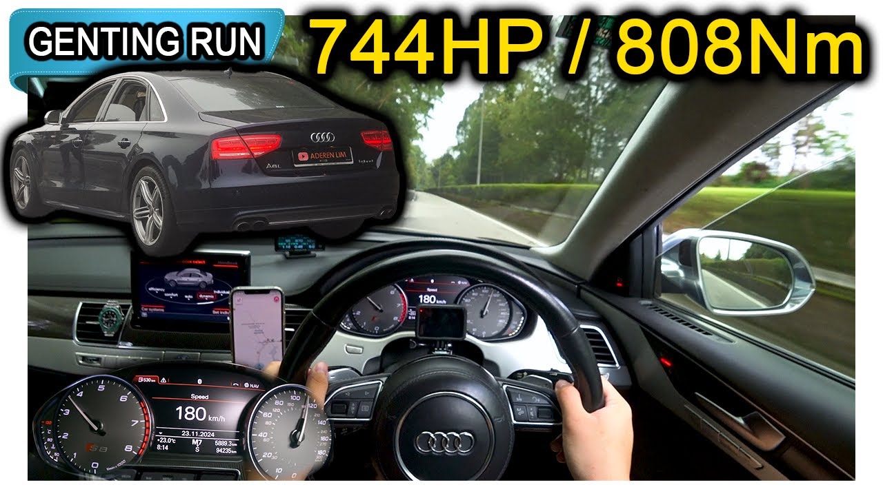 Part 2/2 | 2012 Audi S8 4.0L TFSI Bi-Turbo V8 | Malaysia #POV [Genting Run 冲上云霄] [CC Subtitle]