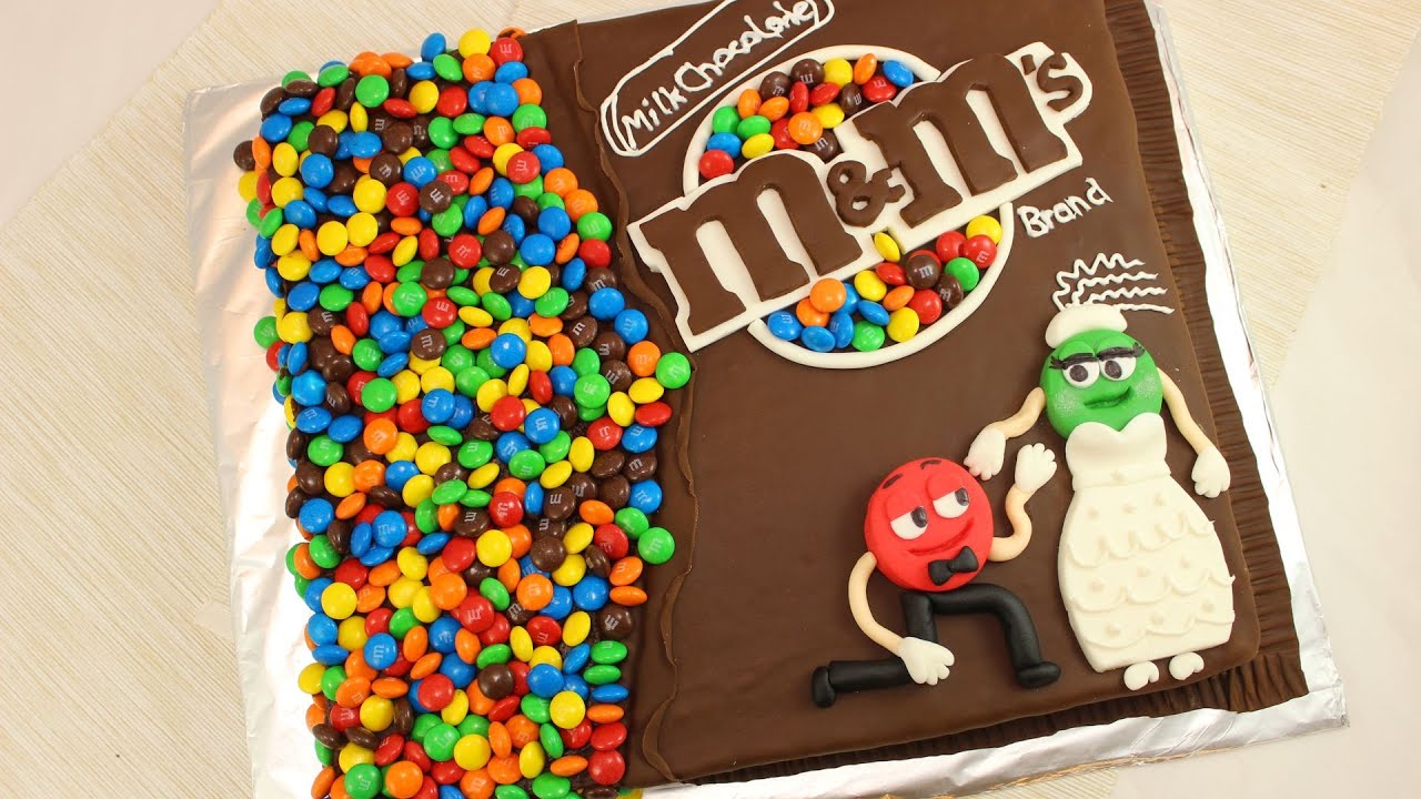 M&M Bag Cake I M&M Wedding Cake I how to make I engagement cake