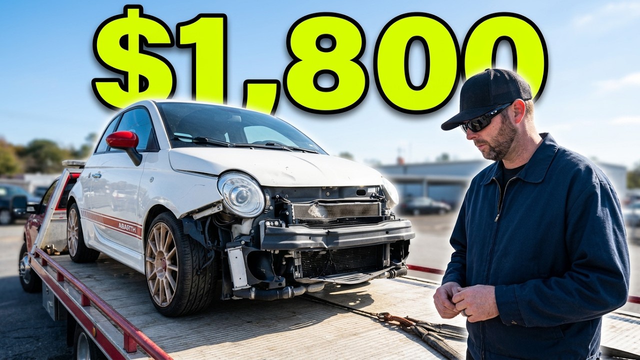 Купил утиль Fiat 500 Abarth Turbo недорого на аукционе