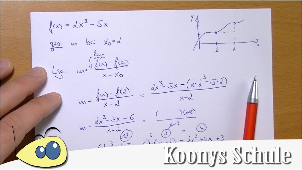 Mittlere Änderungsrate mit Polynomdivision | Beispiel, Differenzenquotient, Analysis, Mathe, Abitur