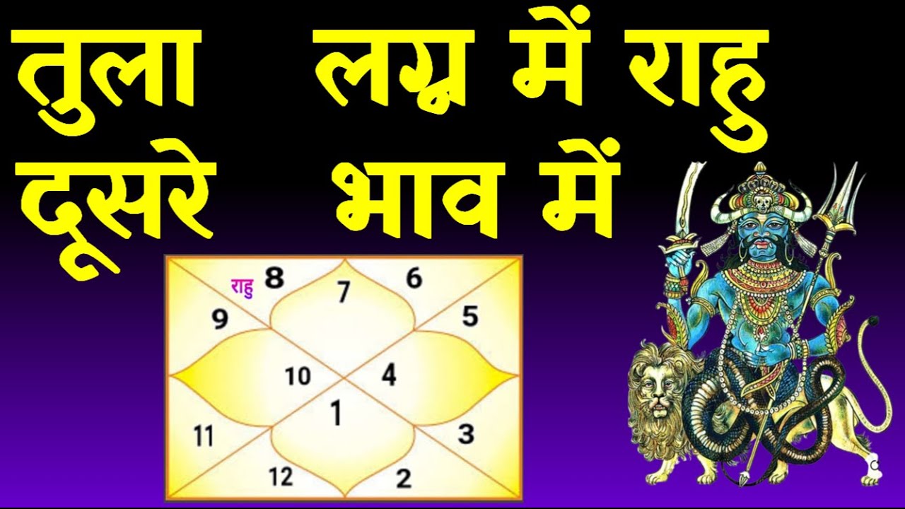 Rahu in 2nd House Libra Ascendant(तुला लग्न में राहु दूसरे भाव में )