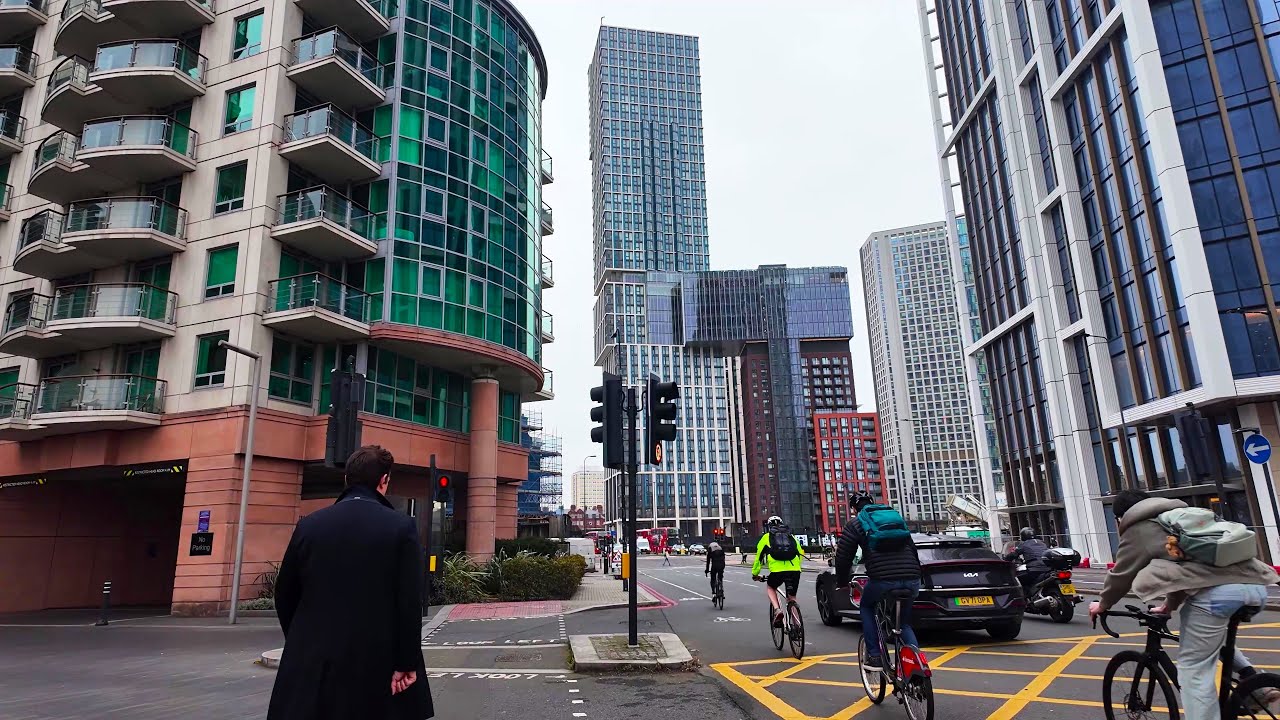 [4K] Vauxhall Skyscrapers & Embassy Gardens | London Walk