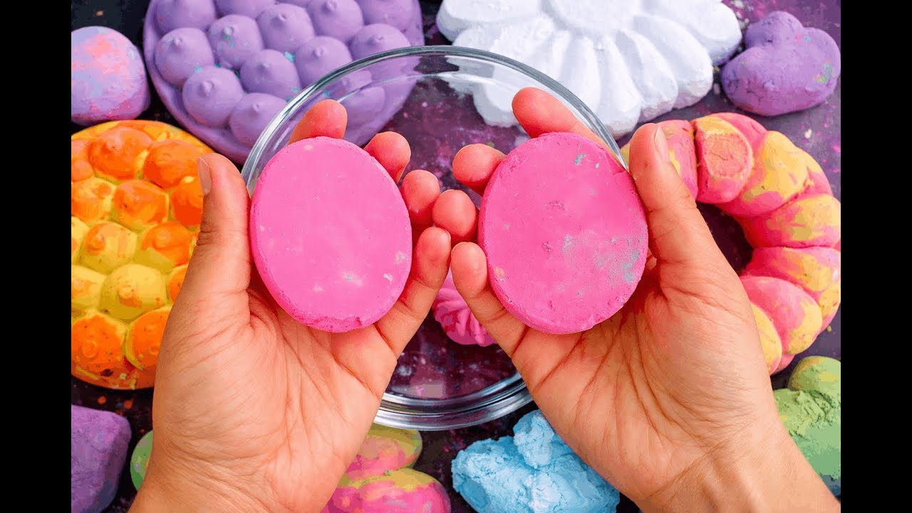 colourful gymchalk crushing| oddlysatisfying | asmr