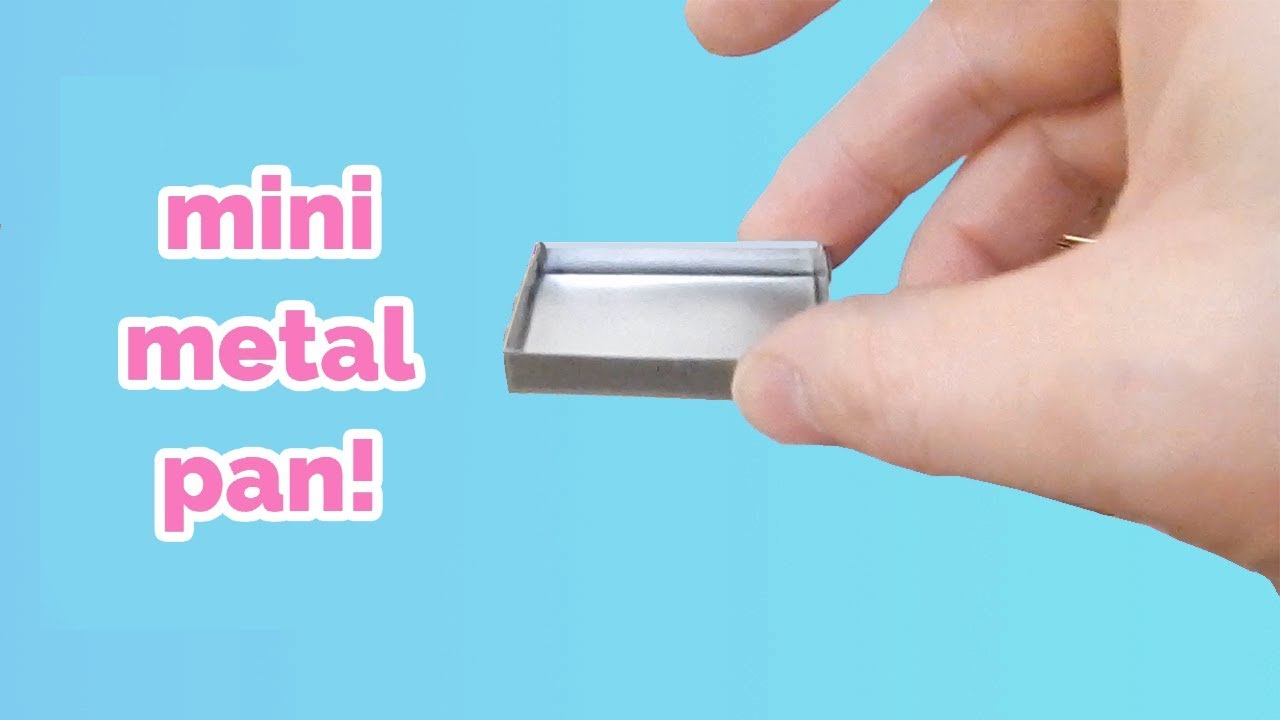 DIY - How to Make a Miniature Metal Cake Pan - Food and Oven Safe - Dollhouse Tutorial