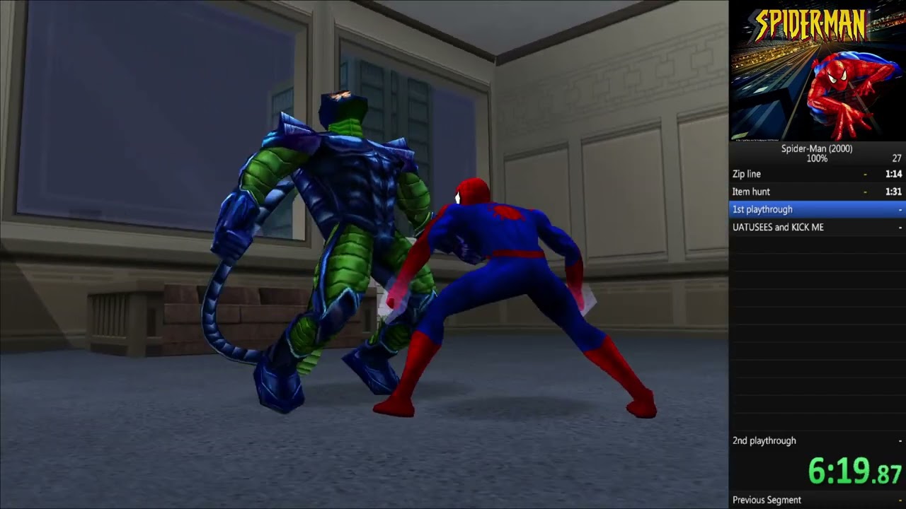 Spider-Man 2000 100% Speedrun 1:09:42