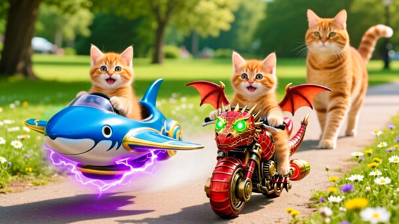 Mama Cat Trims Fur on the Farm and Makes Tiger Hat For Kittens At Home🐾🎩🐯