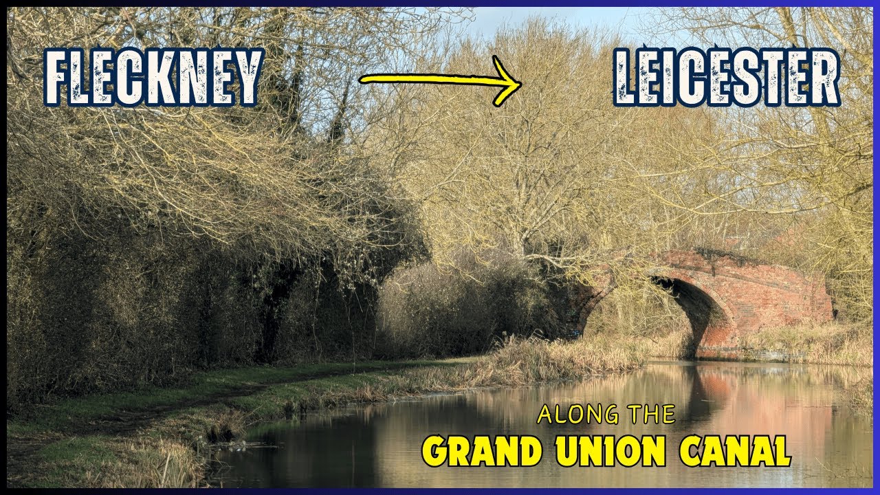FIRST DRONE FLIGHT! Walking the Grand Union Canal | Fleckney to Leicester |