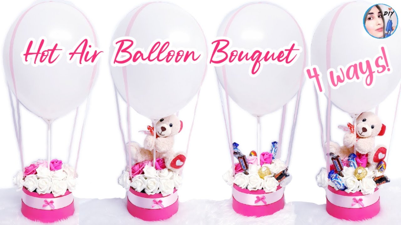 ❤Hot Air Balloon Bouquet DIY, Baby Shower / Valentines / Wedding Centerpiece & Gift Ideas