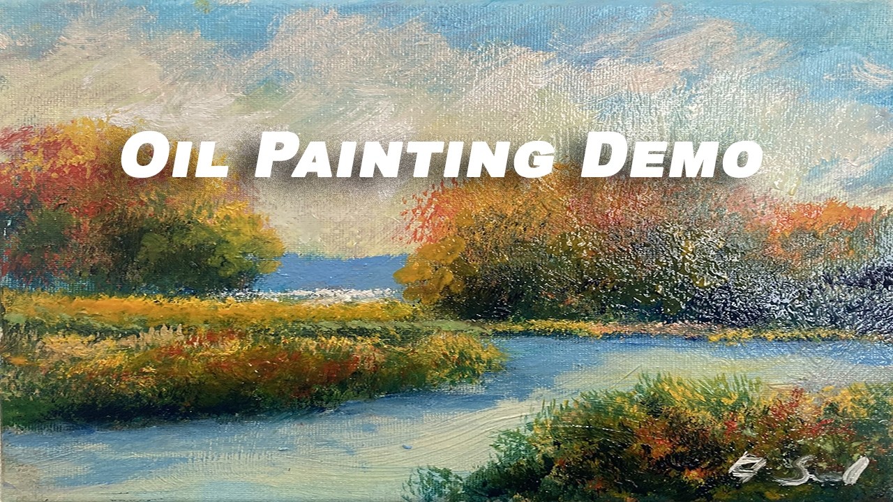 Easy Oil Painting for Beginners | Landscape Painting Demo