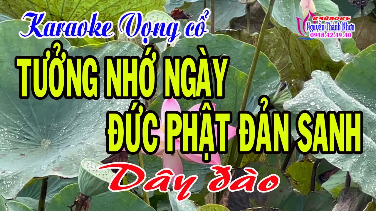 Karaoke vọng cổ TƯỞNG NHỚ NGÀY ĐỨC PHẬT ĐẢN SANH - DÂY ĐÀO [T/g Thầy Thanh Vân]