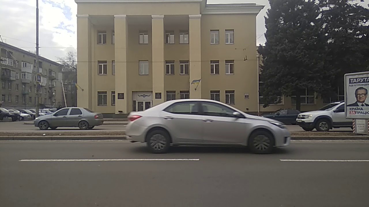 Поездка в автобусе по Запорожью