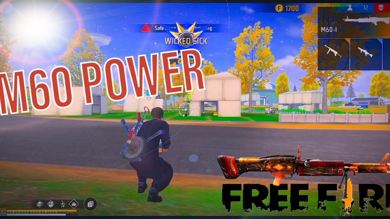 Free fire M60 Only Challenge In Solo vs Squad 😈 | Full Gameplay -Garena Free fire 🔥|
