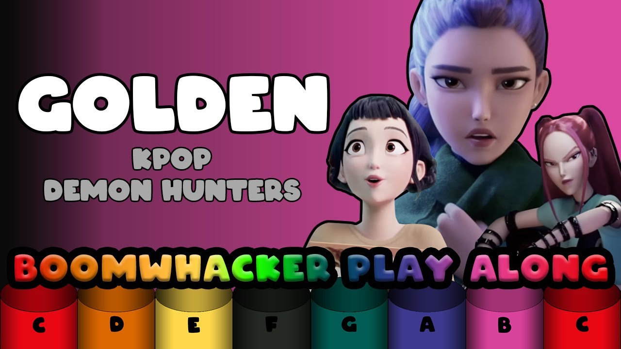 Golden (KPop Demon Hunters) - Boomwhacker Play Along [Easy]